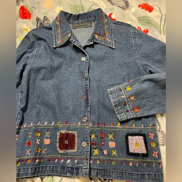 Vintage Denim Embroidered Shacket - Picture 1 of 6